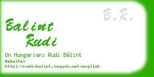 balint rudi business card